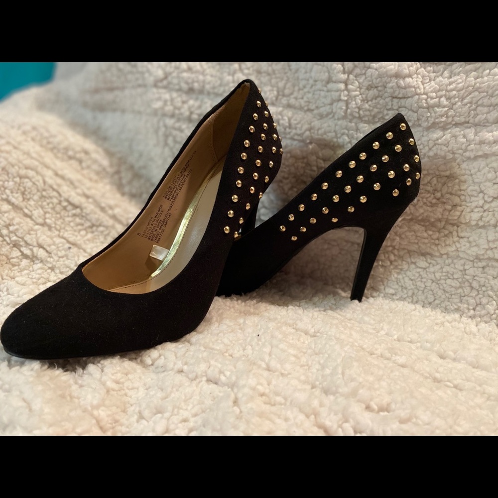 Black Swede party heels size 8
